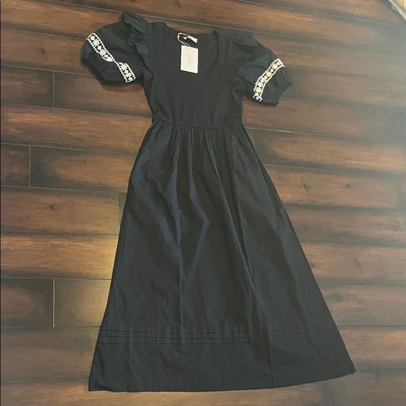 Cleobella Selma Midi Dress Puff Sleeve Women's  size Small Boho Festival Peasant - Picture 3 of 12